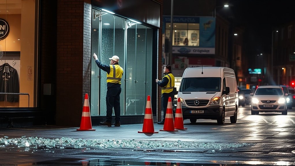 Emergency Glazing Curtain Road